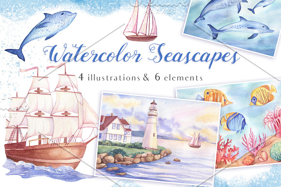 -85%OFF-Big Watercolor Summer Bundle in Illustrations - product preview 4