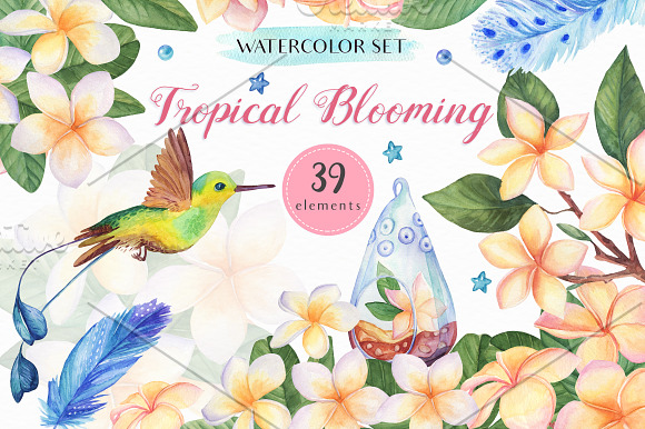 -85%OFF-Big Watercolor Summer Bundle in Illustrations - product preview 5