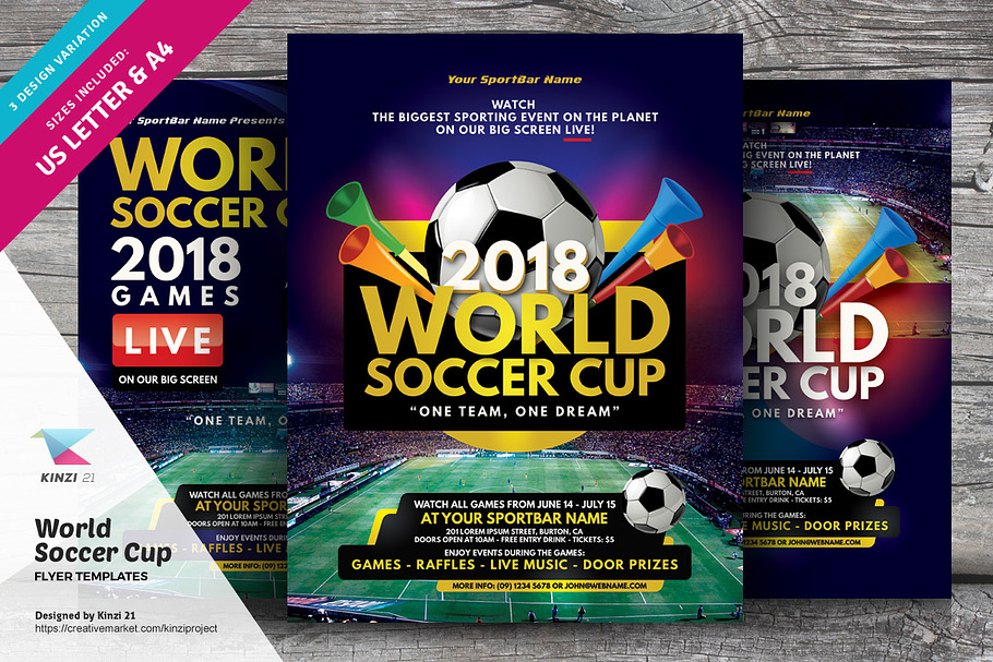 World Soccer Cup Flyer Templates