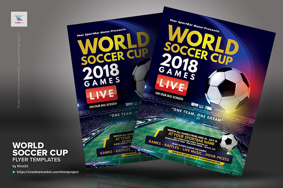 World Soccer Cup Flyer Templates in Flyer Templates - product preview 1