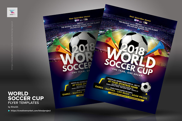 World Soccer Cup Flyer Templates in Flyer Templates - product preview 2
