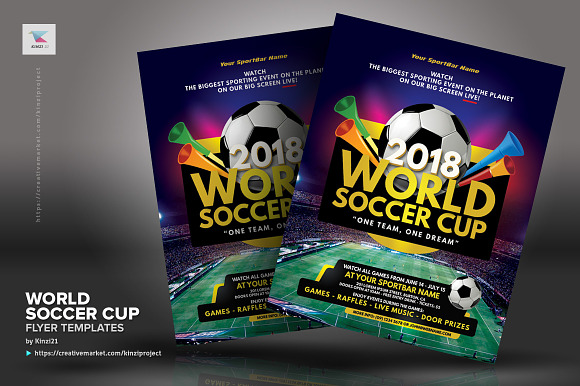 World Soccer Cup Flyer Templates in Flyer Templates - product preview 3