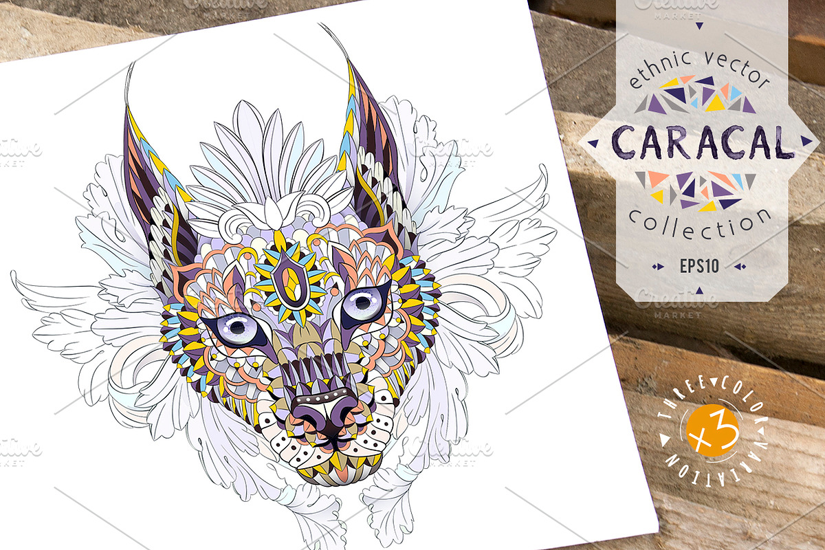Ethnic Collection: Caracal in Illustrations - product preview 8