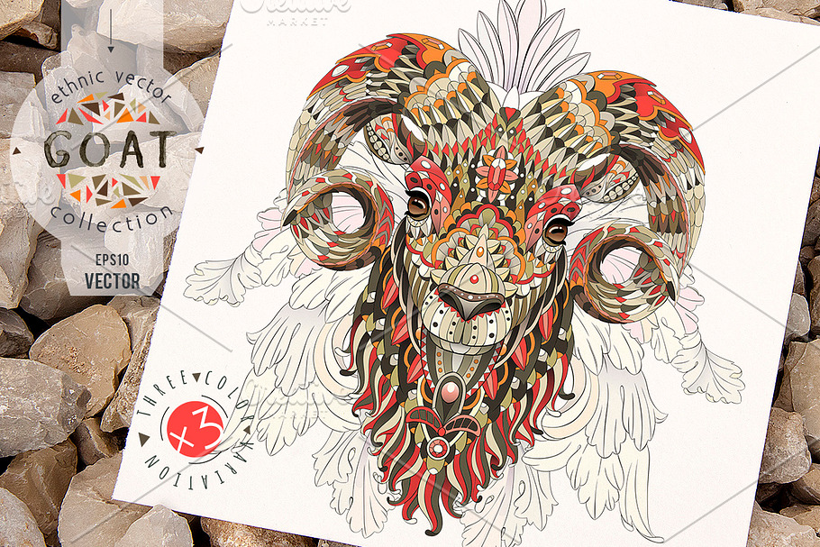 Ethnic Collection:  Goat in Illustrations - product preview 8