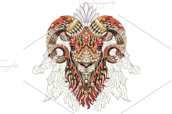 Ethnic Collection:  Goat in Illustrations - product preview 3