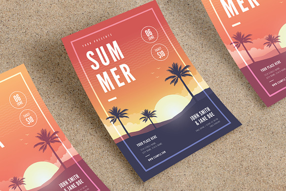 Summer Party Flyer in Flyer Templates - product preview 4