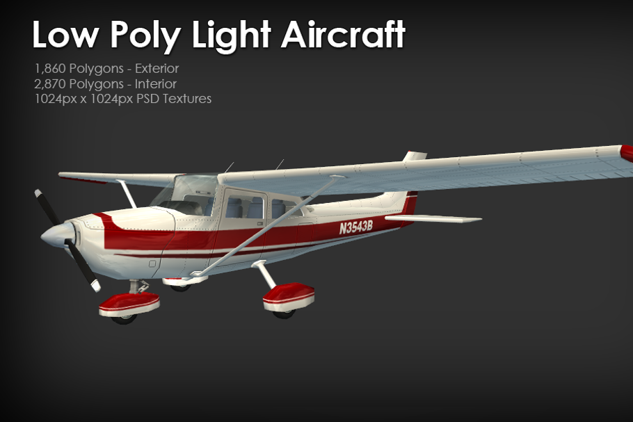 Low Poly Light Aircraft