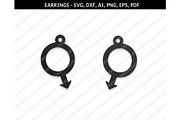 Mars symbol earrings,gay,lgbt gay