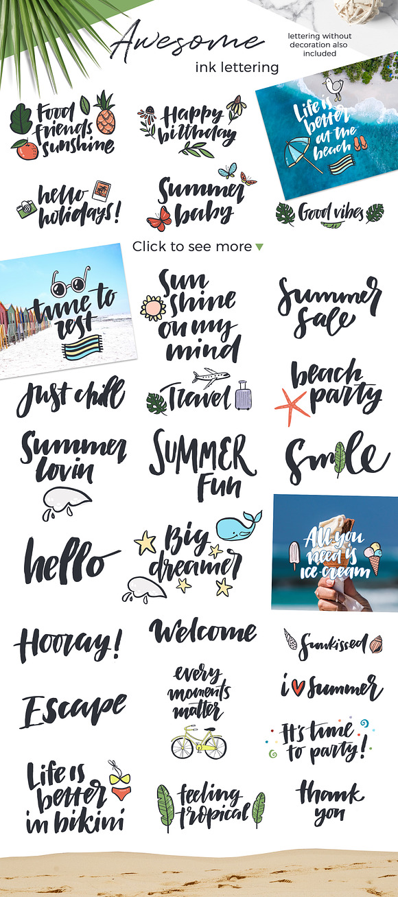 Summer fun - ink design creator in Objects - product preview 2