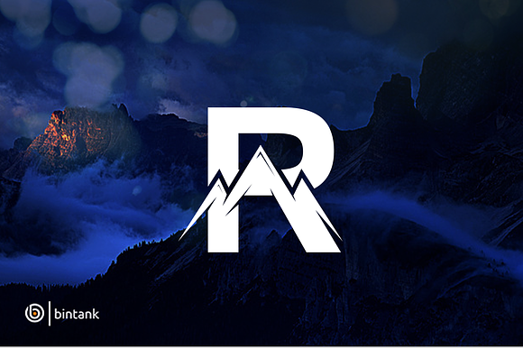 Mountain - Letter R Logo in Logo Templates - product preview 1