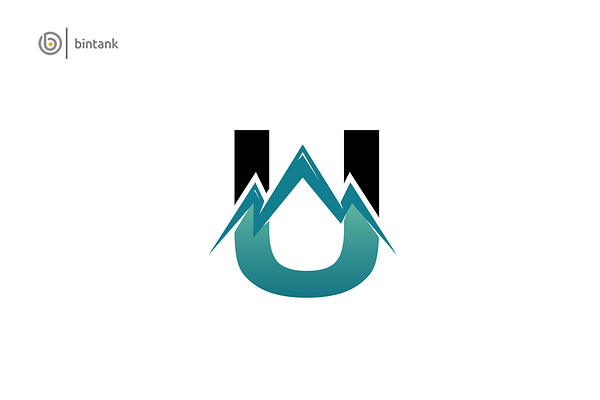 Letter U Logo - Mountain