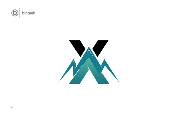 Mountain - X Letter Logo