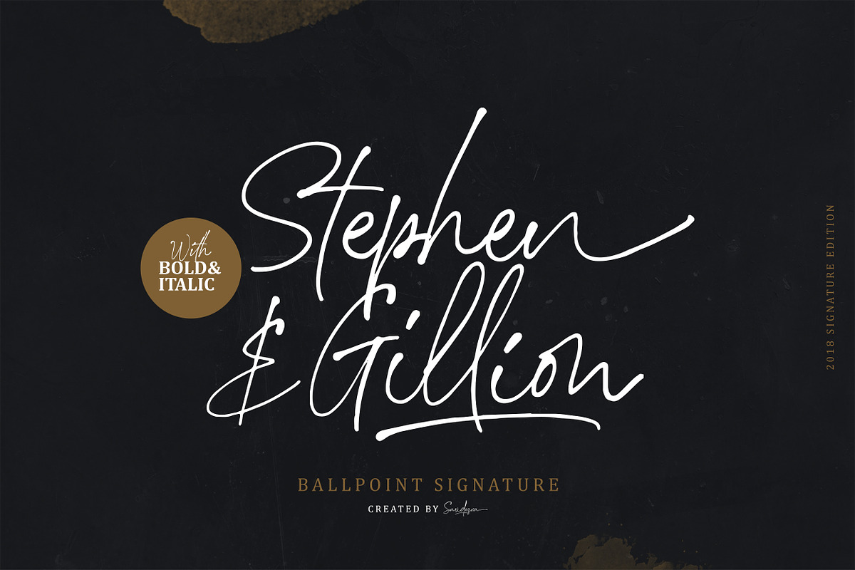 Stephen & Gillion - Signature Script in Script Fonts - product preview 8