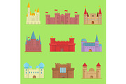 Cartoon fairy tale vector castle tower icon cute cartoon architecture illustration fantasy house fairytale medieval castle. Kingstone cartoon castleworld cartoon stronghold design fable isolated