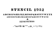 Vintage Stencil Font from the 1950s
