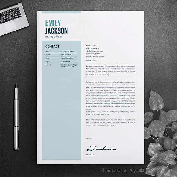Modern Resume Template for Microsoft in Resume Templates - product preview 3