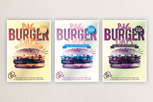 Big Burger Days  in Flyer Templates - product preview 1
