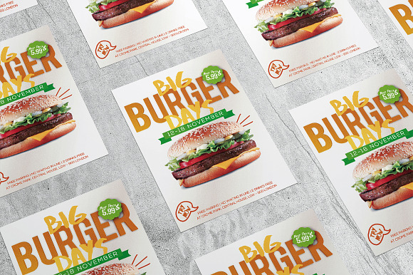 Big Burger Days  in Flyer Templates - product preview 3
