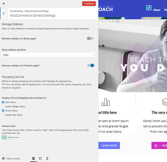 Life Coach - Personal Life Trainer in WordPress Business Themes - product preview 2