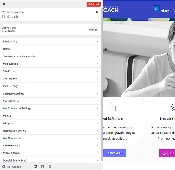 Life Coach - Personal Life Trainer in WordPress Business Themes - product preview 3