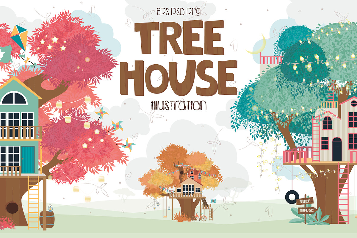 Tree House collection in Illustrations - product preview 8