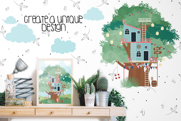 Tree House collection in Illustrations - product preview 3