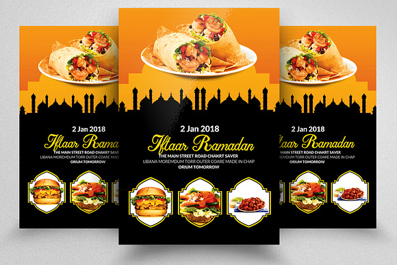 10 Ramadan Iftar Flyer Bundle Vol:02 in Flyer Templates - product preview 3