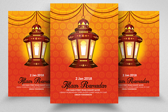 10 Ramadan Iftar Flyer Bundle Vol:02 in Flyer Templates - product preview 4