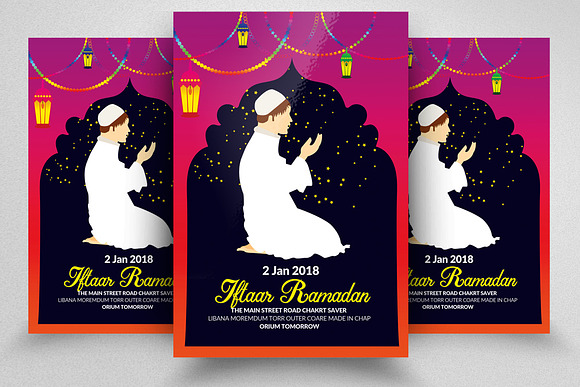 10 Ramadan Iftar Flyer Bundle Vol:02 in Flyer Templates - product preview 5