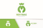Vector of bag logo combination.  