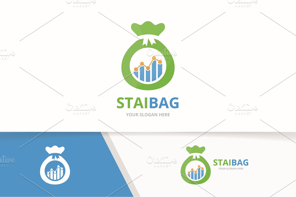 Vector graph and bag logo   in Logo Templates - product preview 8