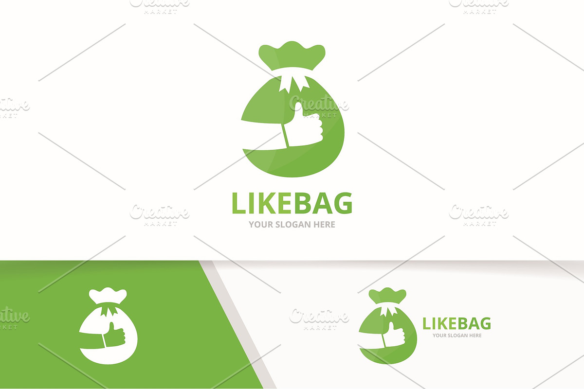 Vector of bag and like logo   in Logo Templates - product preview 8