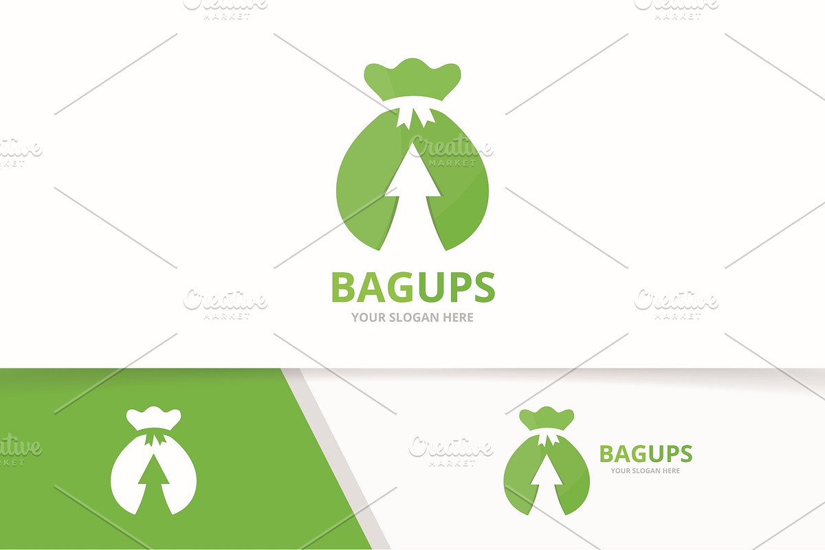 Vector bag and arrow up logo   in Logo Templates - product preview 8