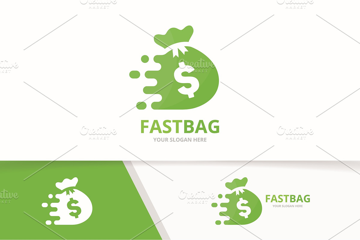 Vector fast bag logo combination.  in Logo Templates - product preview 8