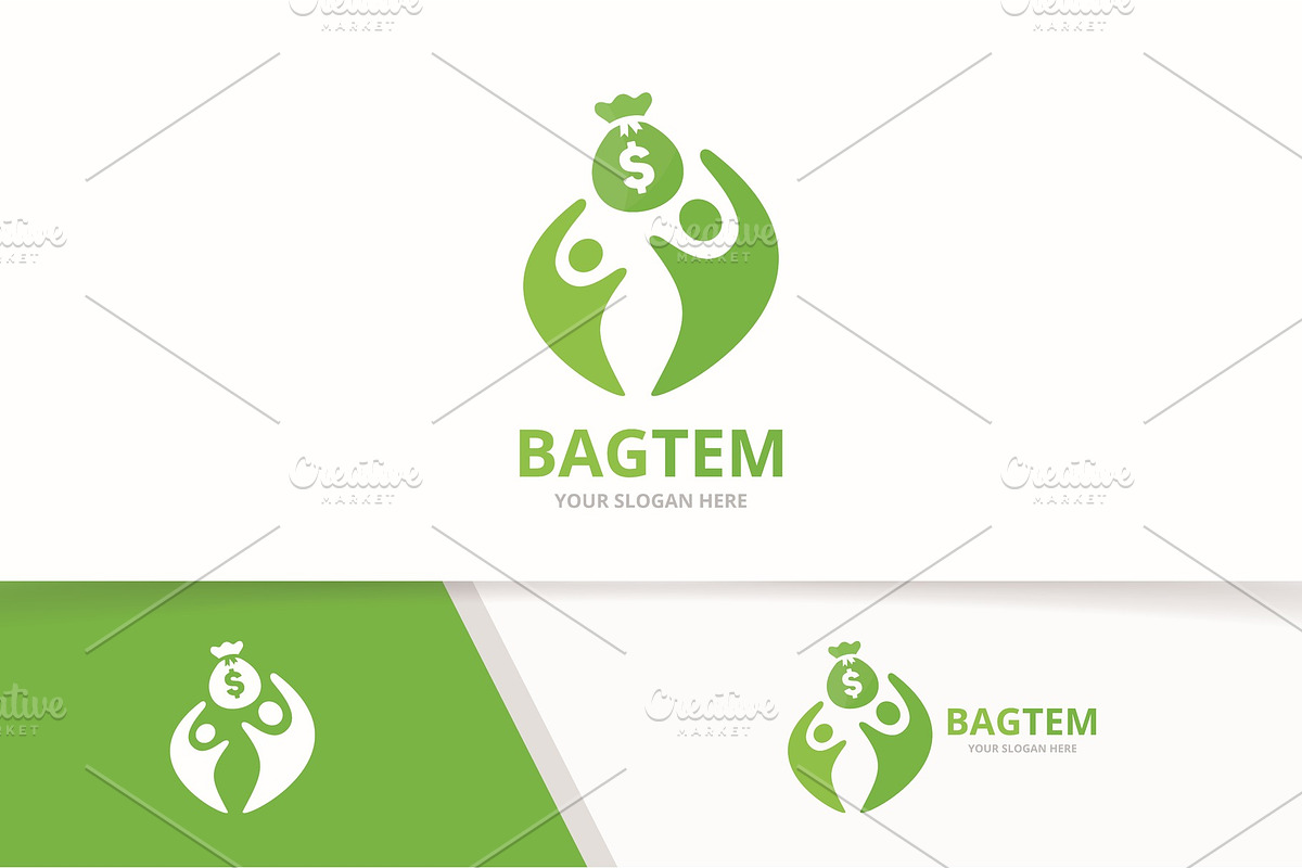 Vector bag and people logo   in Logo Templates - product preview 8