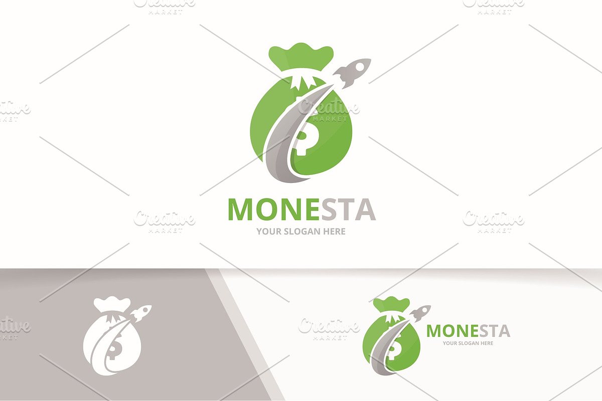 Vector bag and rocket logo   in Logo Templates - product preview 8