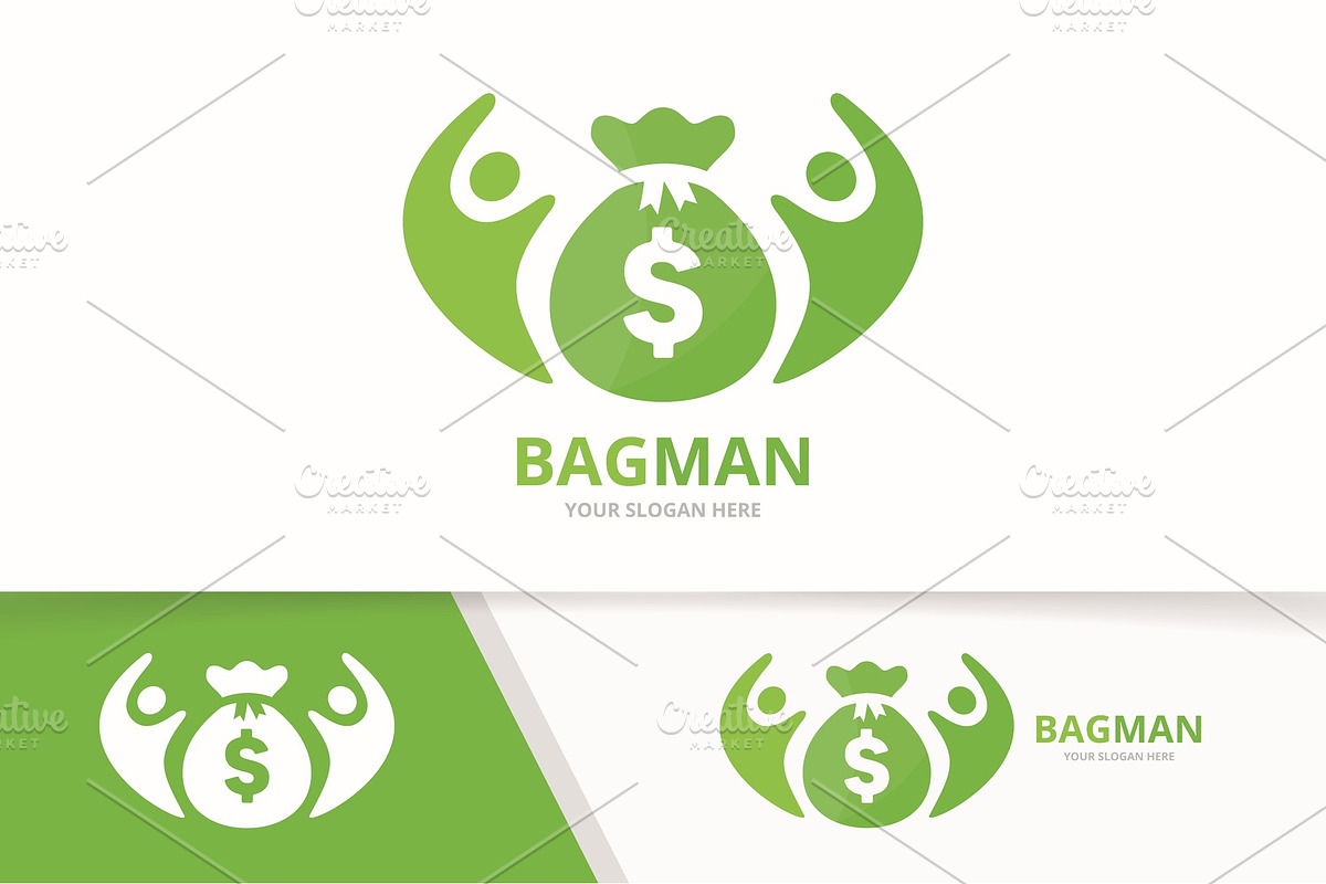 Vector bag and people logo   in Logo Templates - product preview 8