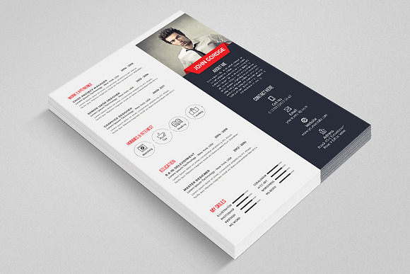 MS Office Word CV Resume in Resume Templates - product preview 1