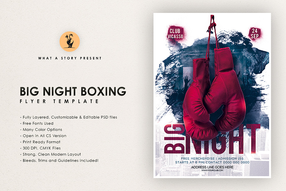 Big Night Boxing in Flyer Templates - product preview 8