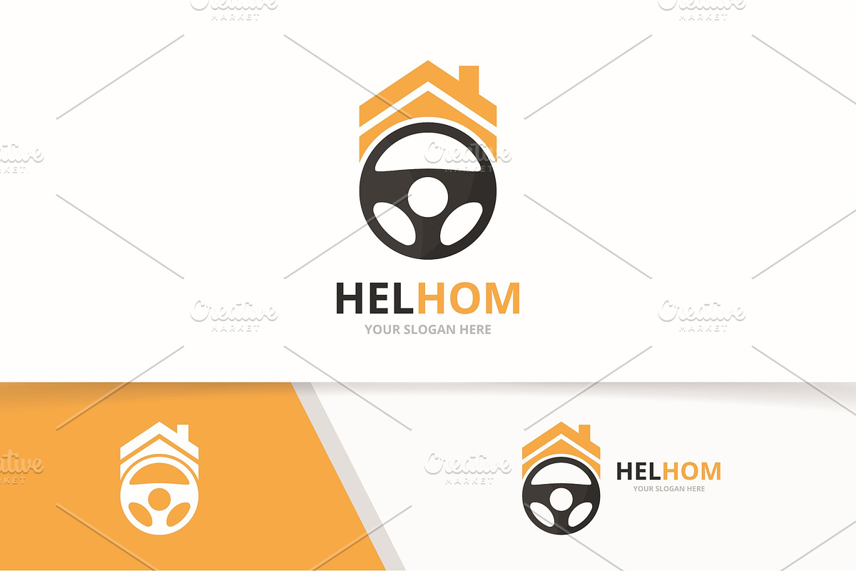 Vector car helm and real estate logo in Logo Templates - product preview 8