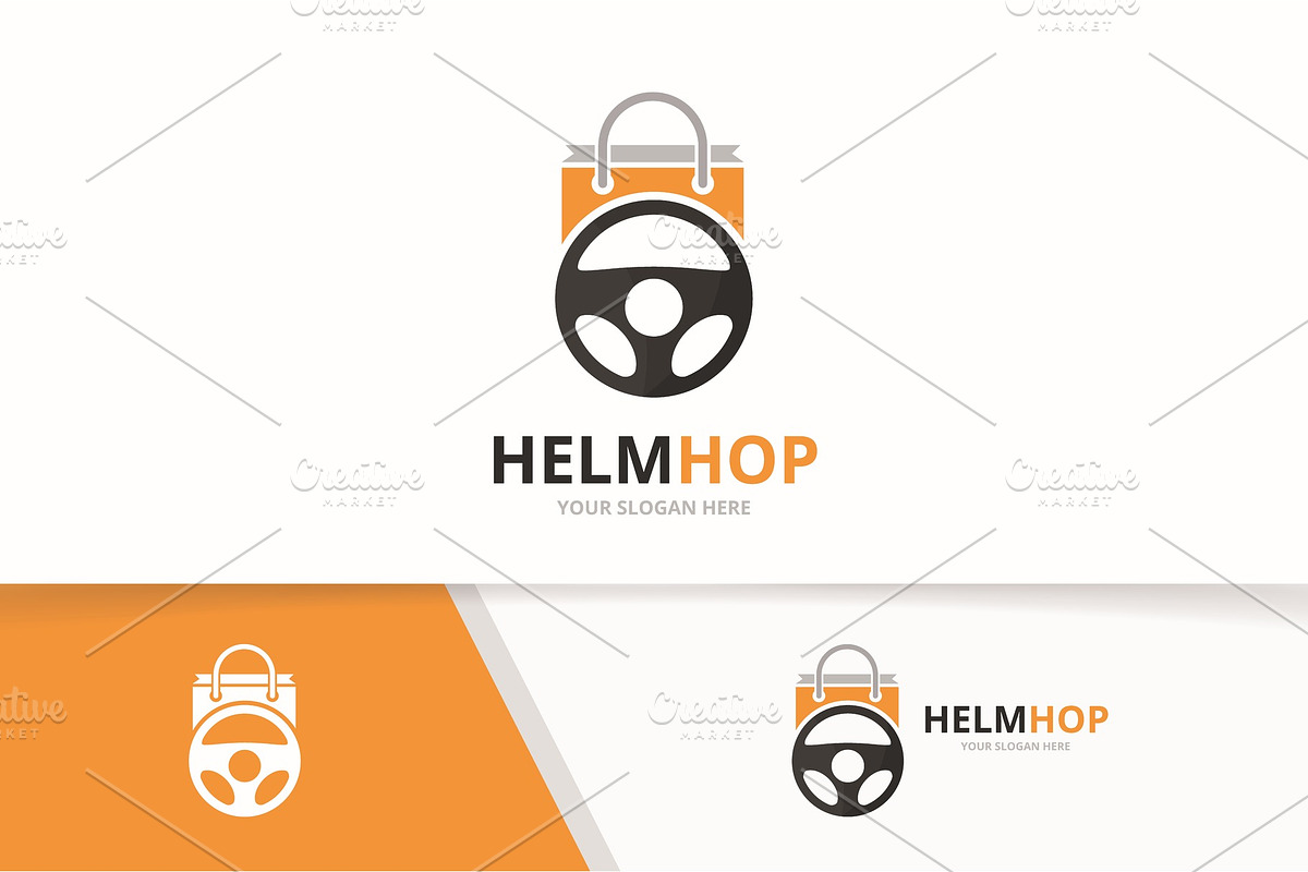 Vector car helm and shop logo   in Logo Templates - product preview 8