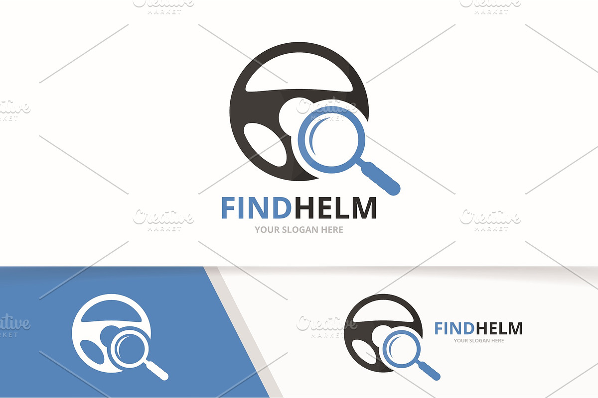 Vector car helm and loupe logo  in Logo Templates - product preview 8