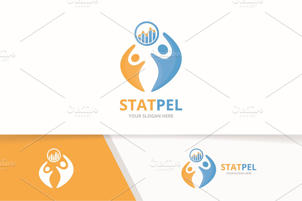 Vector graph and people logo   in Logo Templates - product preview 8