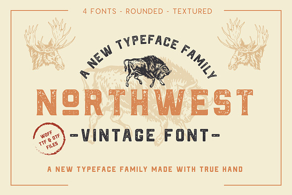 The Northwest - Vintage Type Family in Sans-Serif Fonts - product preview 1