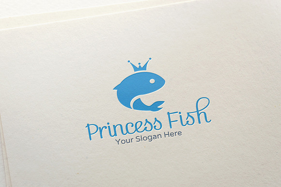 Princess Fish logo in Logo Templates - product preview 3