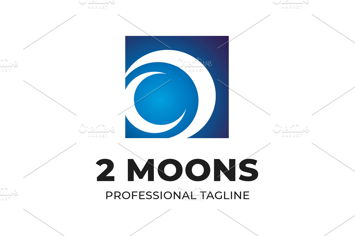 2 Moons Logo Template in Logo Templates - product preview 8