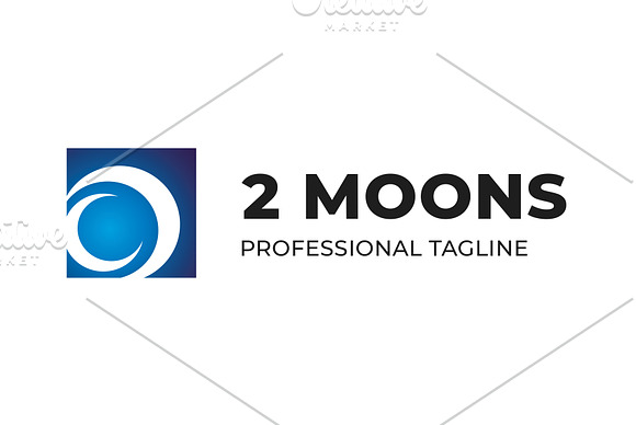 2 Moons Logo Template in Logo Templates - product preview 2