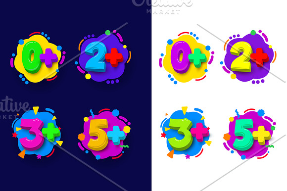 Colored cartoon numbers.  in Symbol Fonts - product preview 1