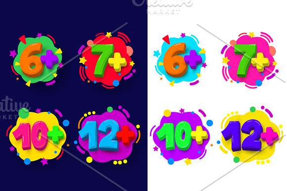 Colored cartoon numbers.  in Symbol Fonts - product preview 2