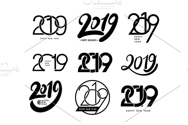 2019 text design pattern.